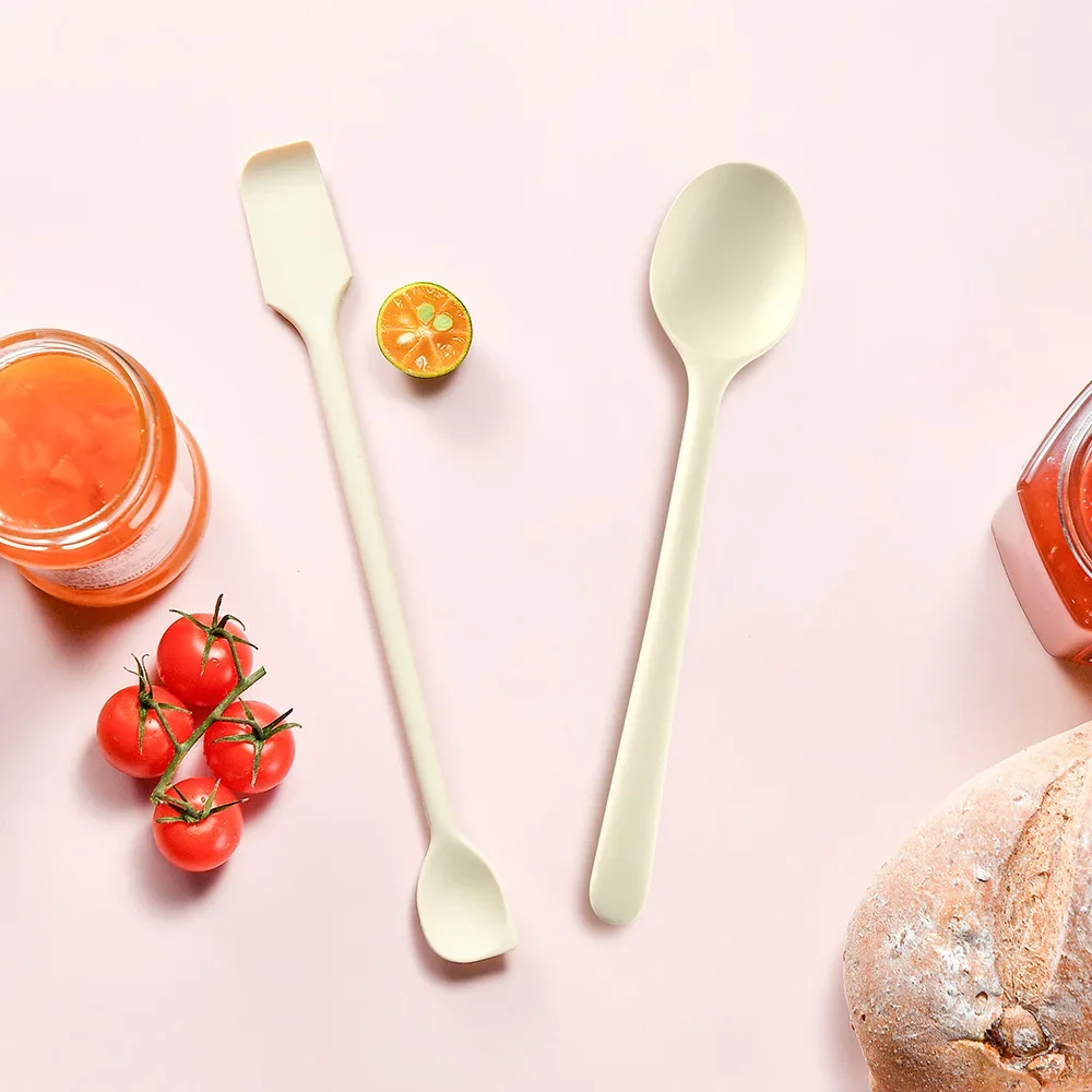 2/8Pcs Small Silicone Spoon High Temperature Resistant Jam Spoon Soup Spoon Mixing Spoon Salad Spoon Kitchen Accessories