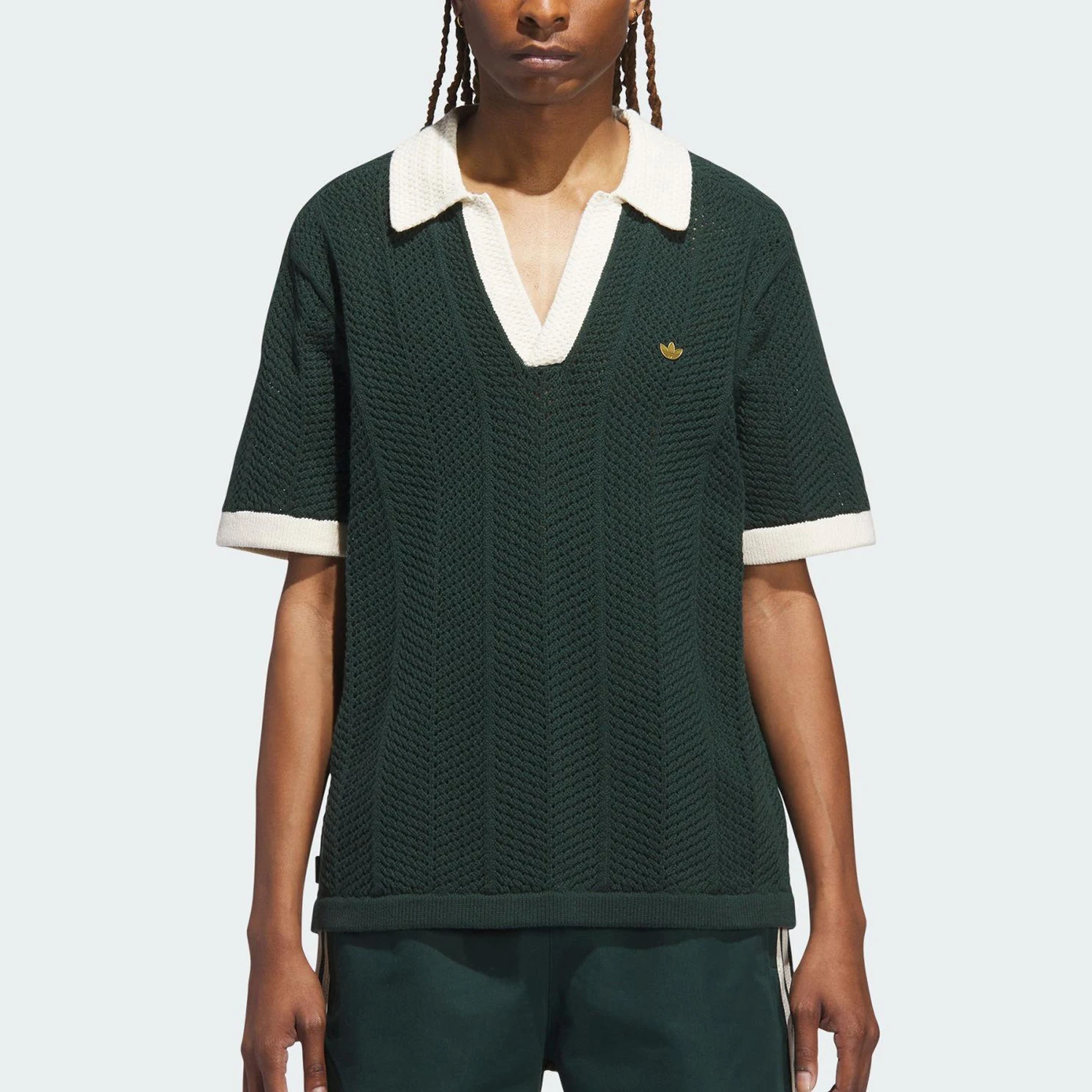 Adidas genuine clover new men's and women's casual short sleeved polo shirt IK2942
