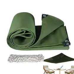 Heavy Duty Tarps Waterproof Camping Tarp Under Tent Thick Tarp Cover UV Resistance Rip & Tear Proof With Metal Grommets