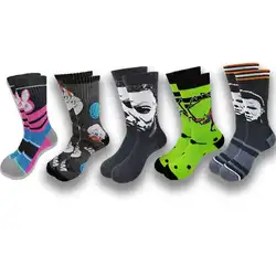 Chaussettes d'équipage de tube de tête de dessin animé pour hommes, bas de serviette, épaissi, maintien au chaud en hiver, couture, adulte