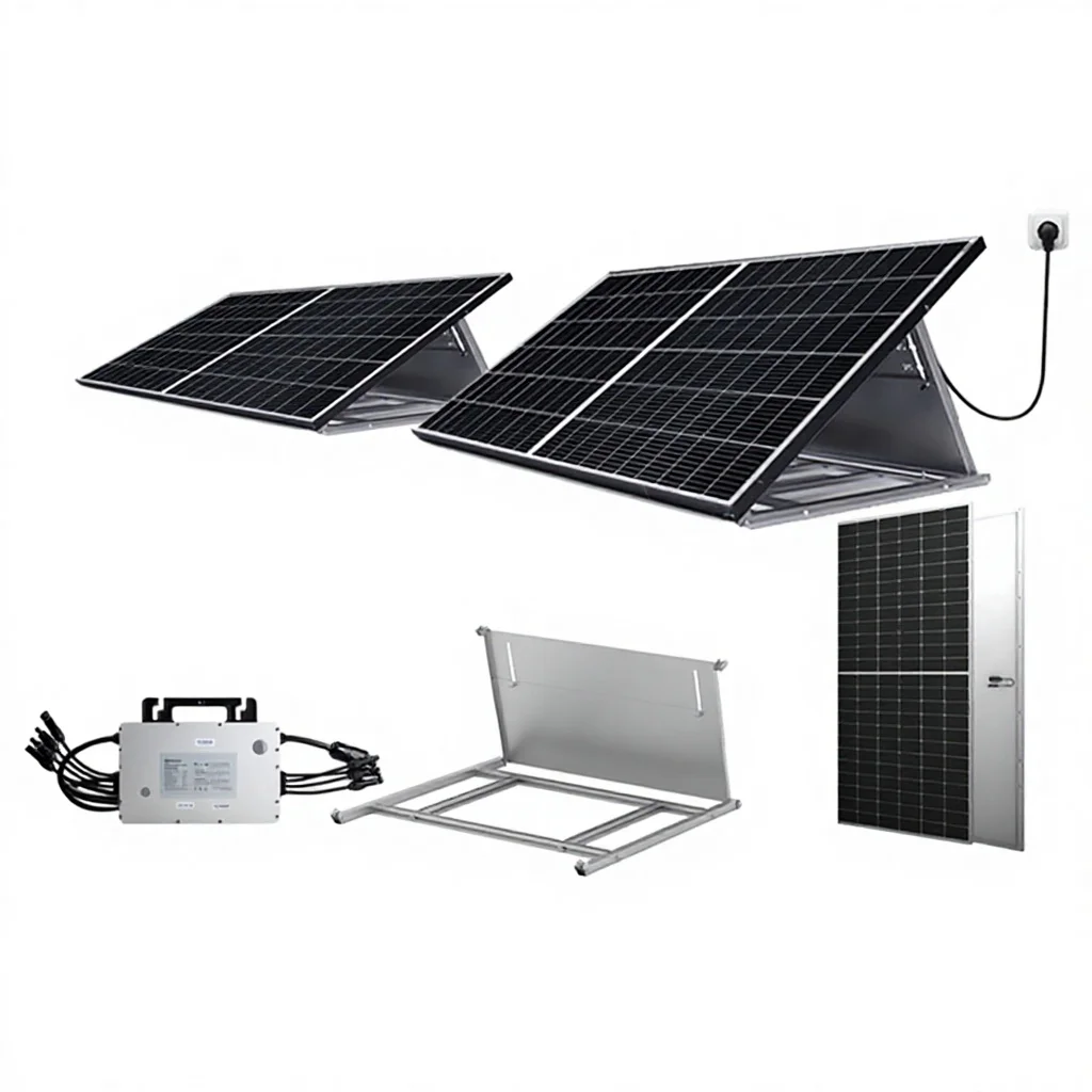 Eu Warehouse 400W Balcony Mono Solar System, Micro Inverter On-Grid, 12-Year Warranty