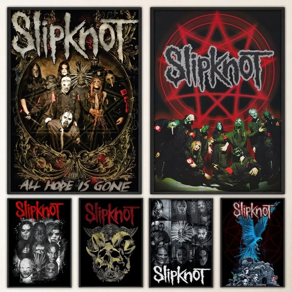 Rock S-Slipknot Band Posters Fancy Wall Sticker for Living Room Bar Decoration Vintage Decorative Painting Middle