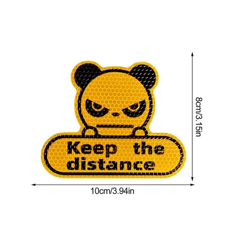 Reflekterande klistermärken för bilar Håll avstånd-klistermärke Vädertåliga bilklistermärken Vattentäta panda-klistermärken för lastbilar 10 best sales håll avstånd-dekal - №5