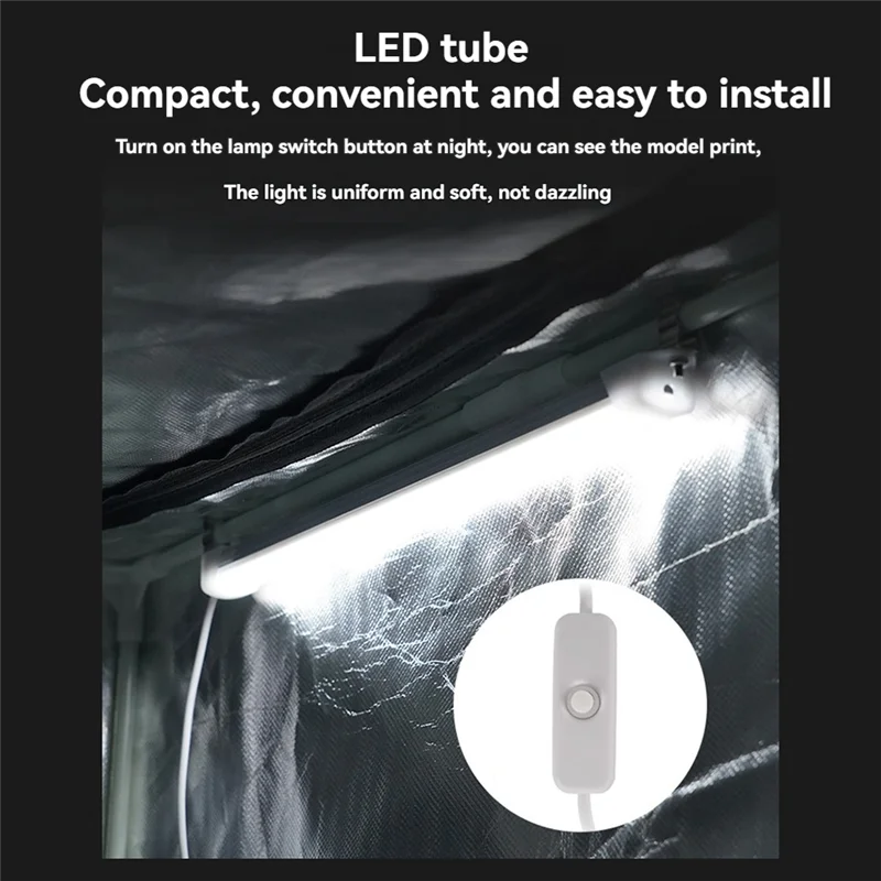 Für Bambu Lab A1 3D-Drucker, geschlossenes Ablufthauben-Set mit Hochleistungslüfter, reduziert Geräusche für einen leisen Betrieb