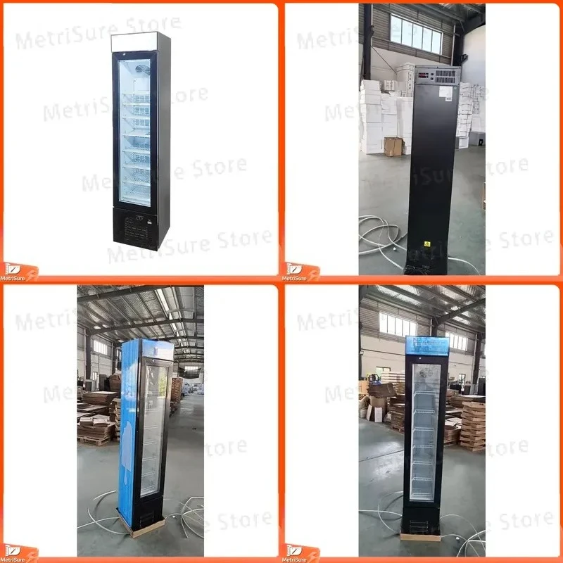 105L Vertical Display Freezer Ice Cream Refrigerator Commercial Glass Door Outdoor Restaurant Freezer Automatic Defrost R290