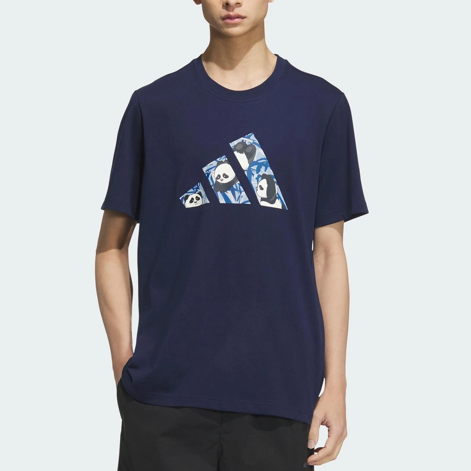 

Adidas genuine 2025 Men's Pattern Loose Sport Fashion Short Sleeve KC3371