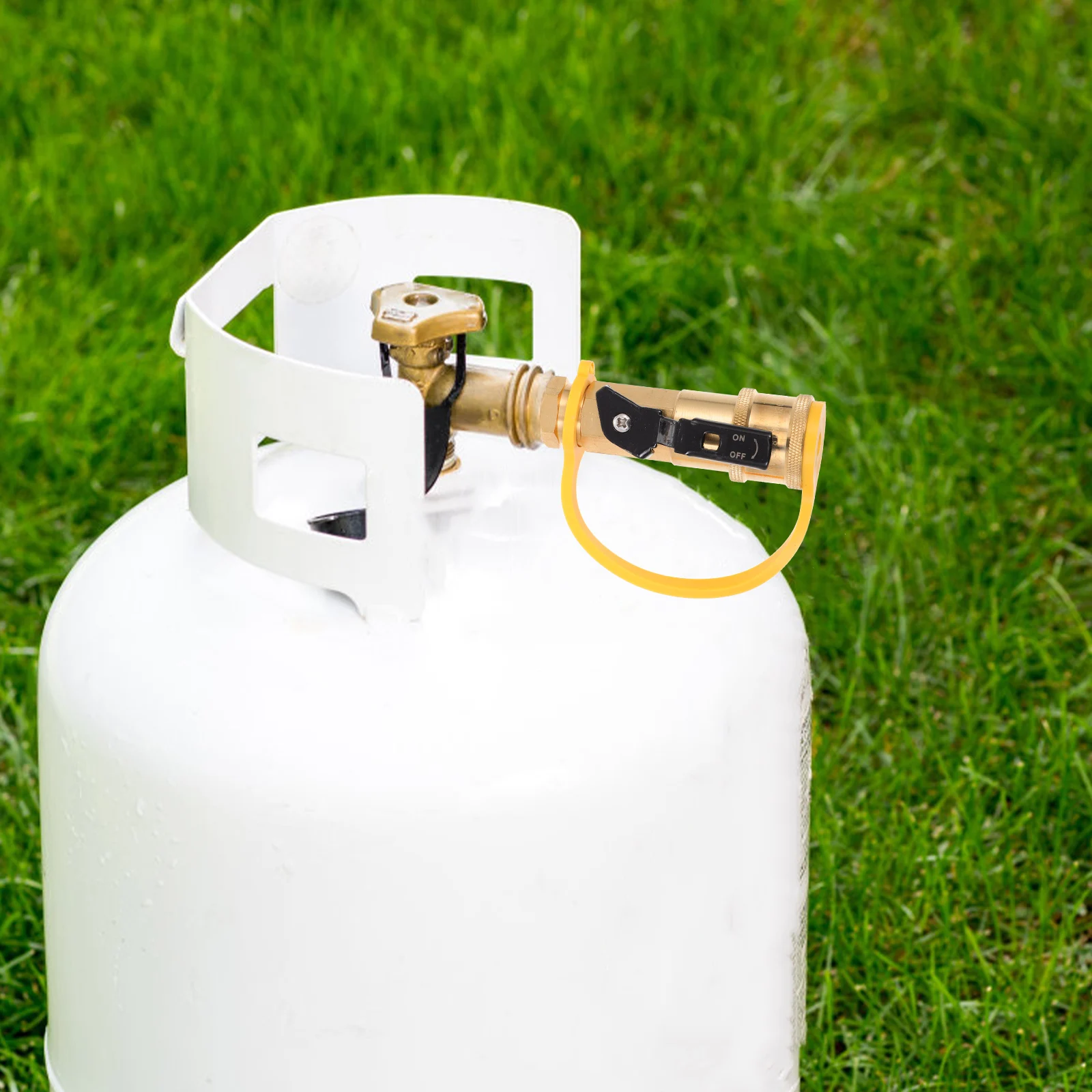 

Brass Propane Quick Connect Fittings Camping Adapter Gas Tank Connector BBQ Outdoor Stove Picnic Hiking Fits Small Can Converter