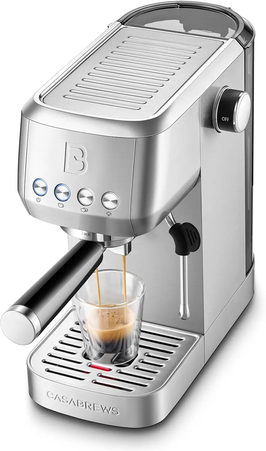 ^For 3700 Essential Stainless Steel Espresso Machine with Steam Wand | 20-Bar Italian Pump, Powerful Steam Wand, 43.9oz Removabl