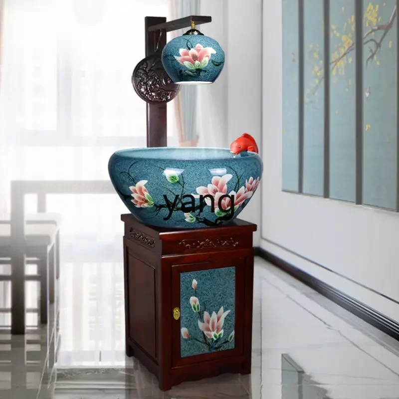 LT, new Chinese ceramic fish tank living room household fish farming filter circulating water turtle goldfish tank