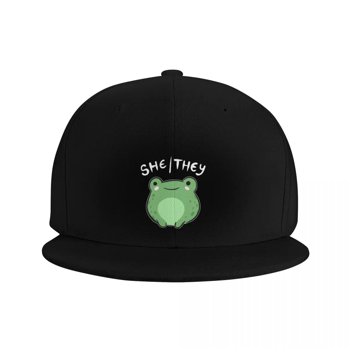 She / They Pronoun Frog - Cute Nonbinary Queer Aesthetic - Kawaii Demigirl Demiboy Frogge Gift - Transgender Lgtb L Baseball Cap