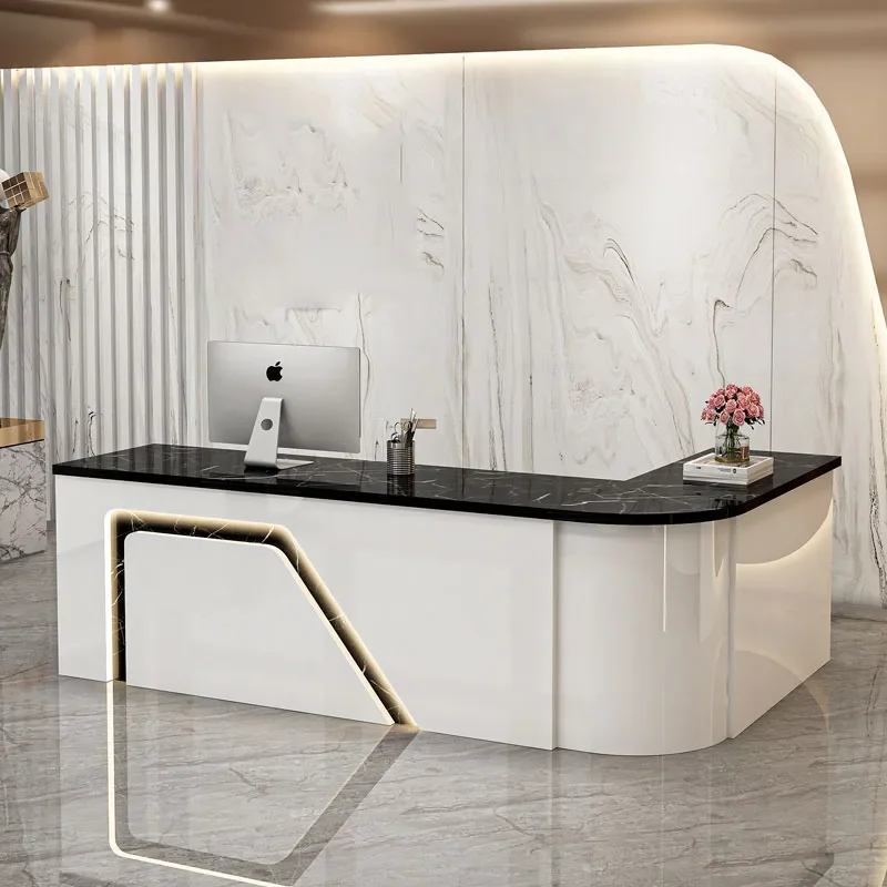 

Hair Salon Shop Cashier Counter Pulpit Bar Wooden Podium Pulpitos Register Counter Reception Small Mobile Bureau Shop Furniture