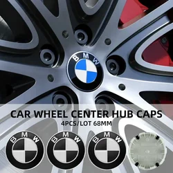 4Pcs 68MM Car Wheel Center Hup Caps Wheel Cover For BMW E36 E39 E46 E60 E90 E90 F01 F10 F30 G01 G20 G21 G30 G11 F15 X5 X3