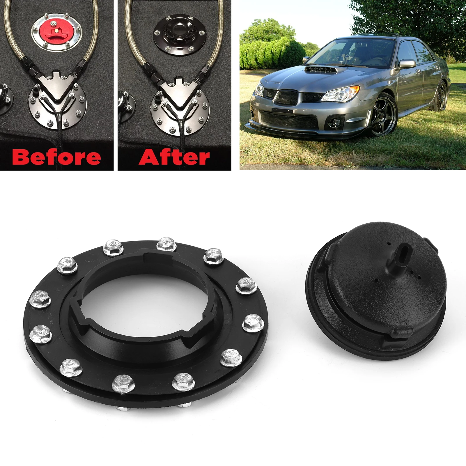 Acessório para carro, encaixe de enchimento de gás, célula de combustível, tampa giratória, resistência à chama com parafuso de porca