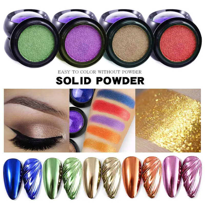 1 Box Solid Nail Art Glitter Dompelen Poeder Chrome Spiegel Glitter Pigment Poeder Voor Nagels Decoraties Accessoires Diy Manicure