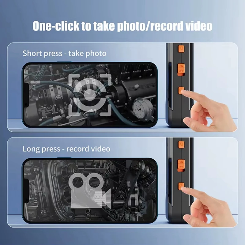 AAAN-F300 Industrial WIFI Endoscope HD1080P Dual Lens Camera 5.5MM Car Inspection Borescope IP68 Waterproof 2600Mah Leds