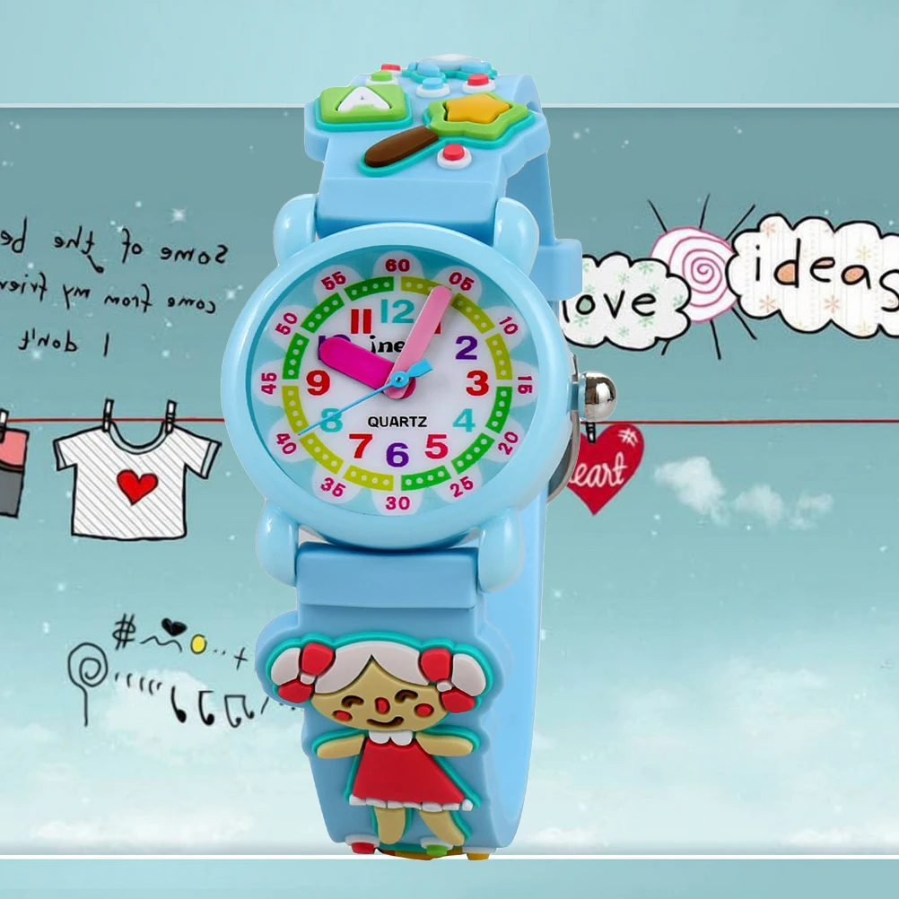 

Cartoon Waterproof Watch 3D Kids Silicone Watches for Boys Girls Primary School Childrens Cartoon Quartz Watches