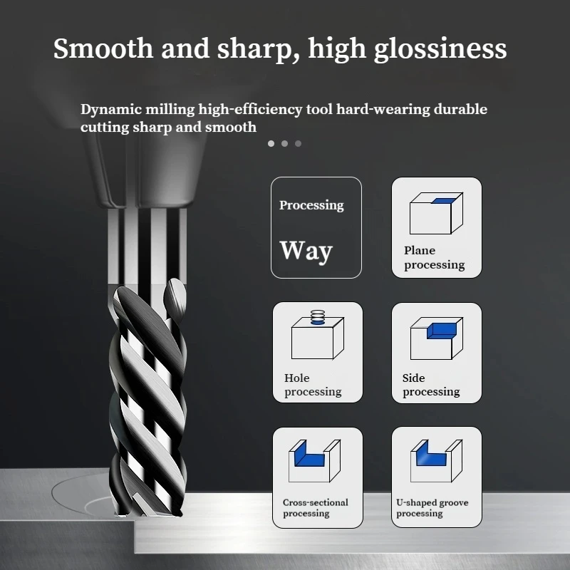 HRC 70 كربيد التنغستن 4 المزامير نهاية مطحنة R0 5 R1 R2 R3 Bullnose HRC62 أداة توجيه المعادن باستخدام الحاسب الآلي