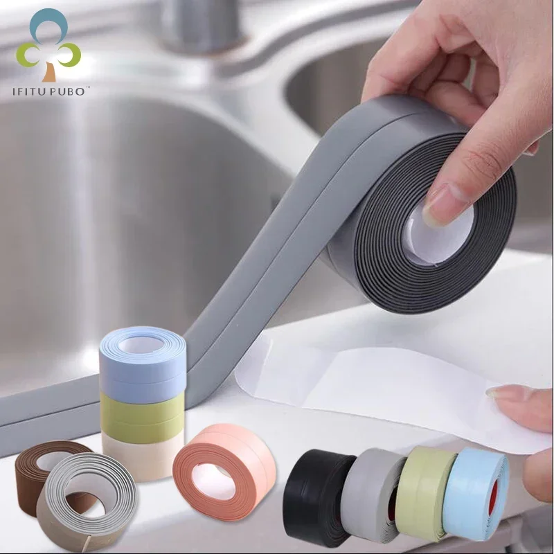 Self Adhesive Waterproof Plaster Sealing Strip, Mold-proof Tape, Bathroom, Kitchen, Shower, Sink, Bath, 3.2m