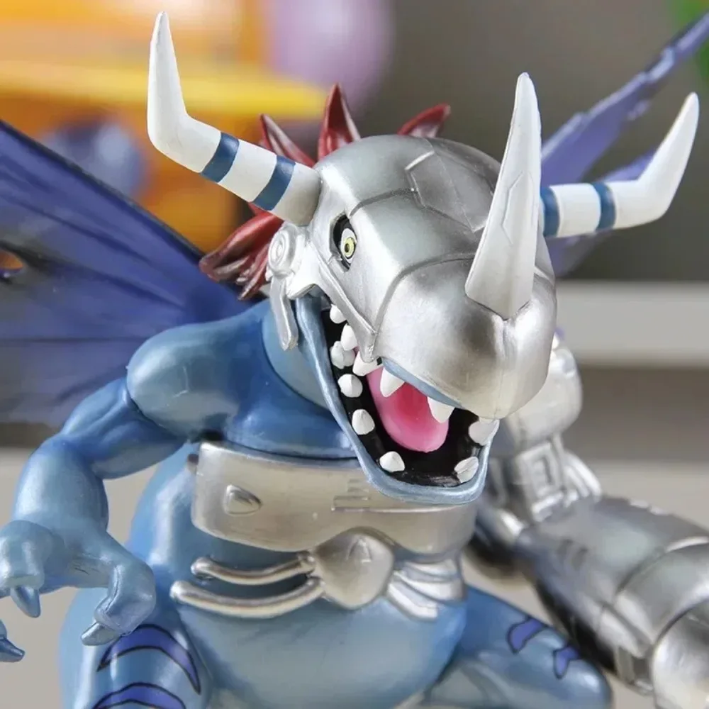 19 センチメートル/7.48 インチアニメデジモンアドベンチャーフィギュアブルーメタルグレイモンアクションフィギュア Pvc 像コレクションモデルのおもちゃギフト