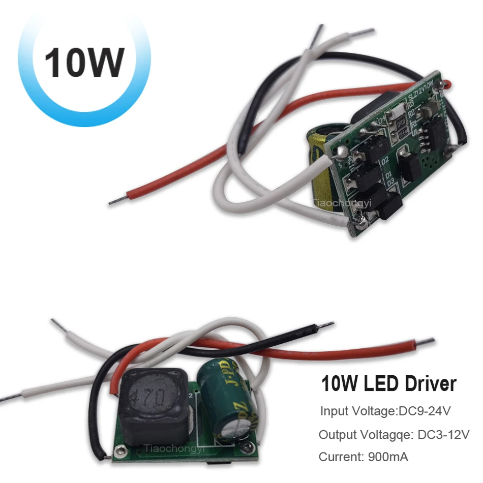 DC9V-24V to DC Constant Current LED Driver 10W 20W 30W 50W DC input ower Supply for 10W 20w 30w 50w white Green Blue led lamp