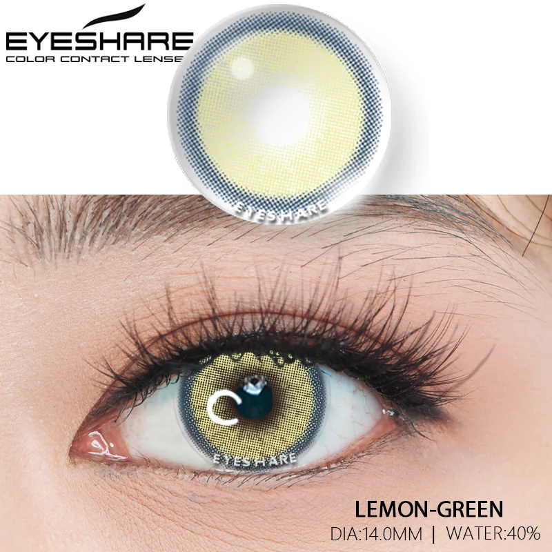 EYESHARE 1Pair Contact Lenses for Natural Blue Brown Colored Contact Lens for Eyes Yearly Beauty Cosmetic Contacts Eyes Makeup