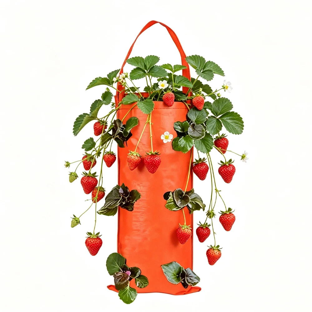 1PC Hanging Planting Bag Fabric Pouch for Plant Aeration & Growth Easy Harvesting of Vegetables Roses Strawberry - Garden Care