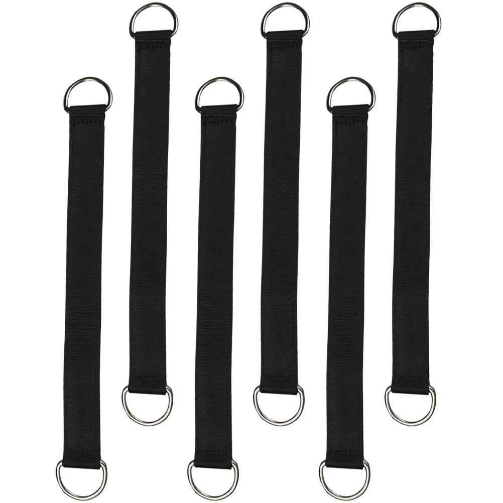 

6pcs Swing Straps Heavy Duty Polyester Swing Straps Hammock Tree Camping Accessories Black Outdoor Patio Kits Polyester