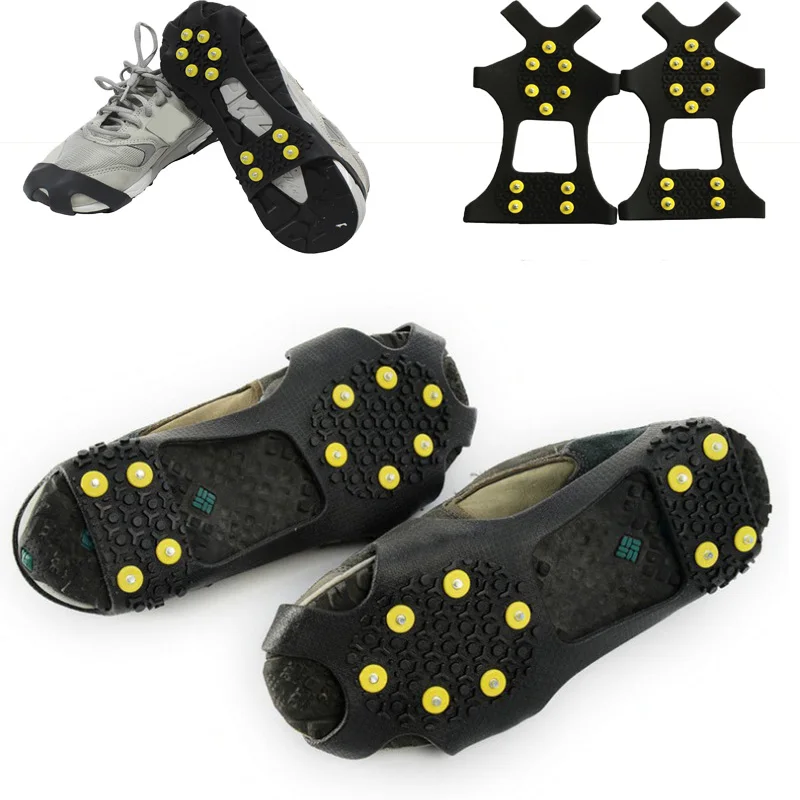 Outdoor Winter 10 Studs Shoes Spikes Ice Non-slip Crampons for Walking Shoes Spikes Shoes Ice FHBZ02