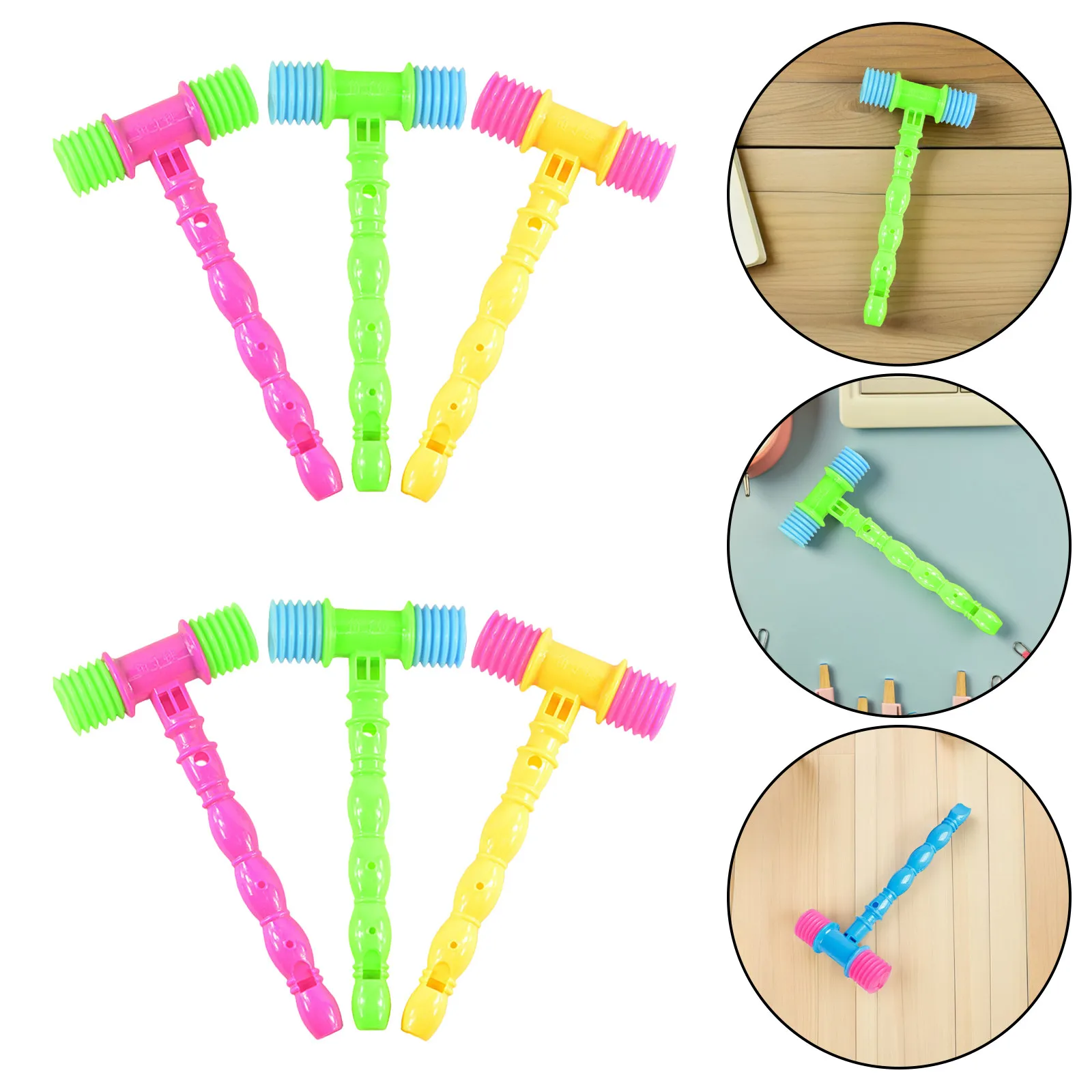 12Pcs Hammer Knock Sound Educational Set Colorful Plastic Toddler Grip Training Play Fun Gift for Kids Outdoor Pool Party