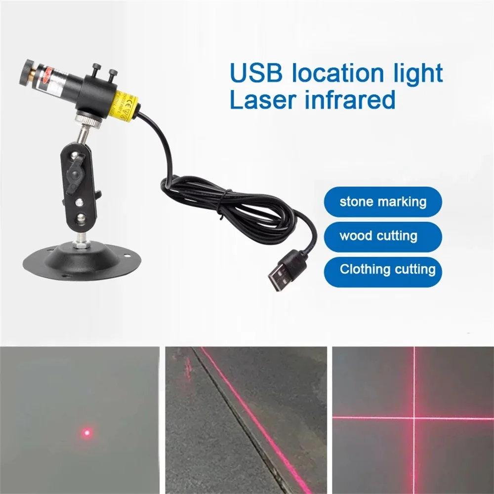 

Led Sewing Machine Light Infrared Positioning Lamp USB Powered 100MW/200MW Clothes Lamp DC5V Line or Cross Head for Factory