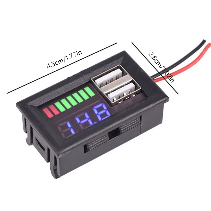 سيارة جديدة 12 فولت بطارية الجهد شاشة ديجيتال متر LED الفولتميتر مؤشر مستوى الشحن لحمض الرصاص الليثيوم ملحقات السيارات
