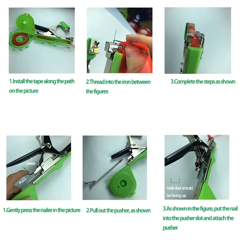 New Gardening Tools Potable Plant Hand Tying Tape Tool Machine Stem Branch Binding Tools For Vegetables Grapes Vines Tapener