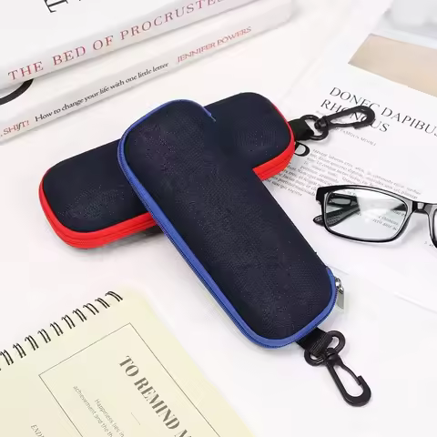 Denim Fabric Glasses Cases Zipper Sunglasses Protection Container Eyeglasses Pencil Case Reading Glasses Box Organizer Carry Bag