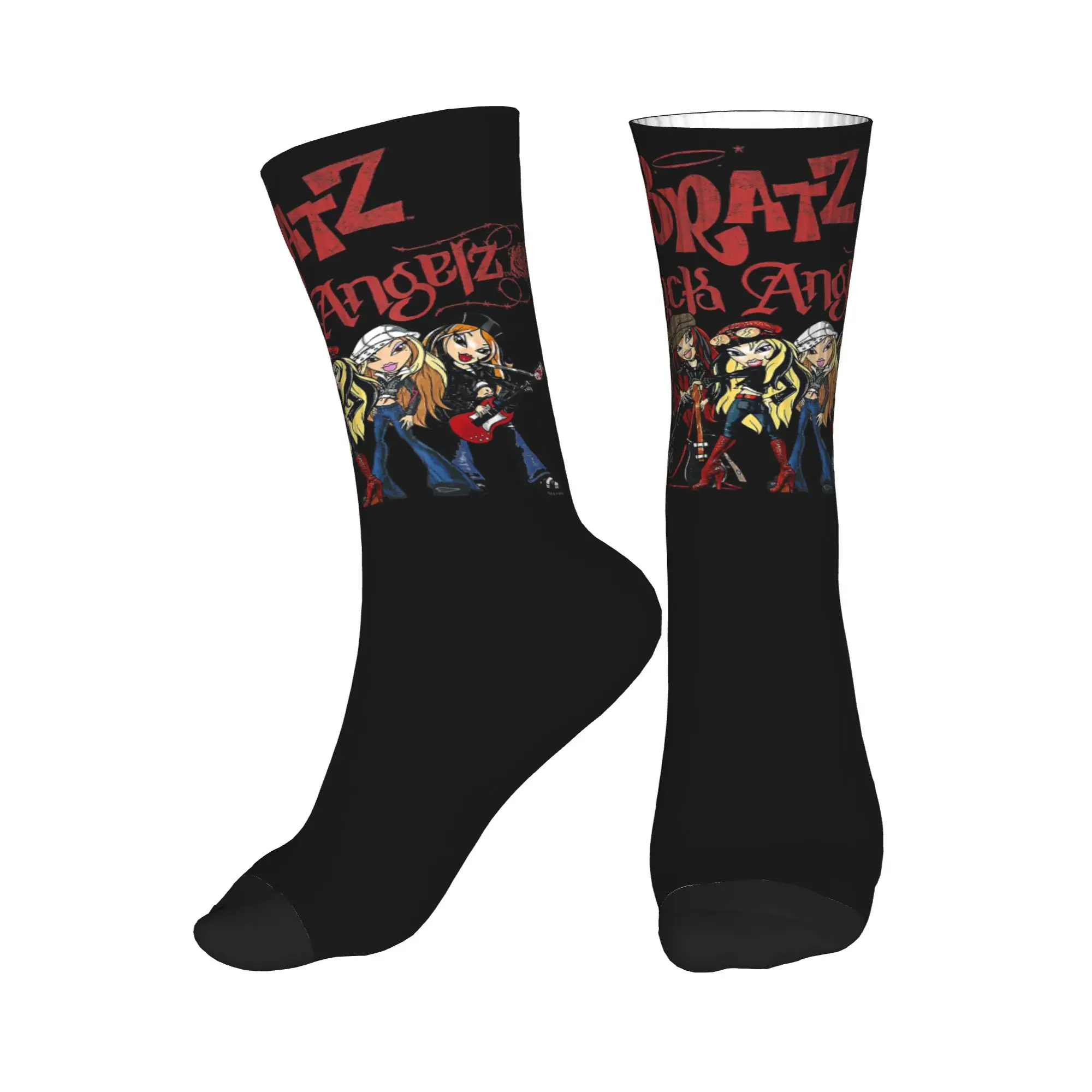

All Seasons Bratz Rock Angelz Group Shot Sport Middle Tube Socks High Quality Crew Socks Casual Stockings for Men Women