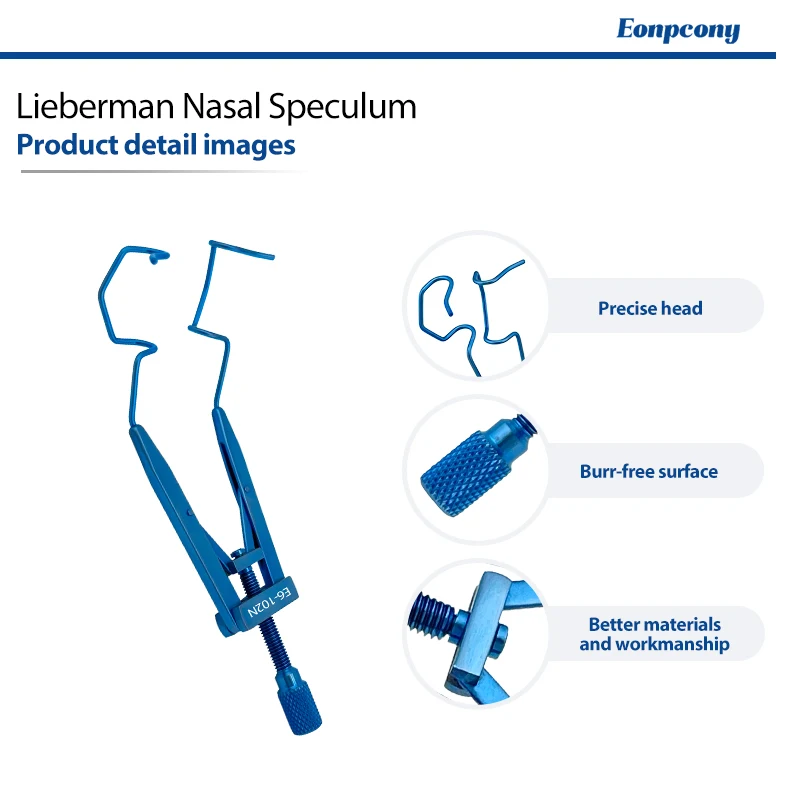 Lieberman Nasal Speculum Ophthalmic Eyelid Retractor V-Wire Blades Adjustable Eye Speculum for Nasal Approach Cataract Surgery