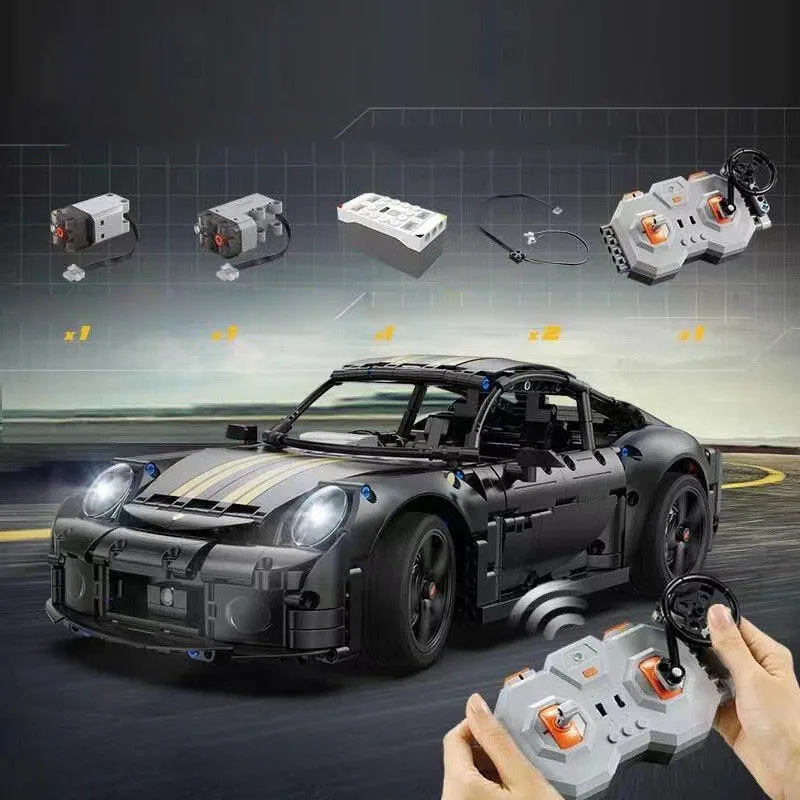 Bloco de construção de carro super esportivo técnico escala 1:10 modelo 2019 ruf gt alemanha veículo brinquedos supercar tijolo de construção para presente