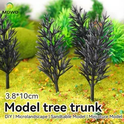 20 piezas modelo de árbol de maletero desnudo, tren de 4cm, paisaje de construcción de tren, jardín, parque, diseño de escena de invierno