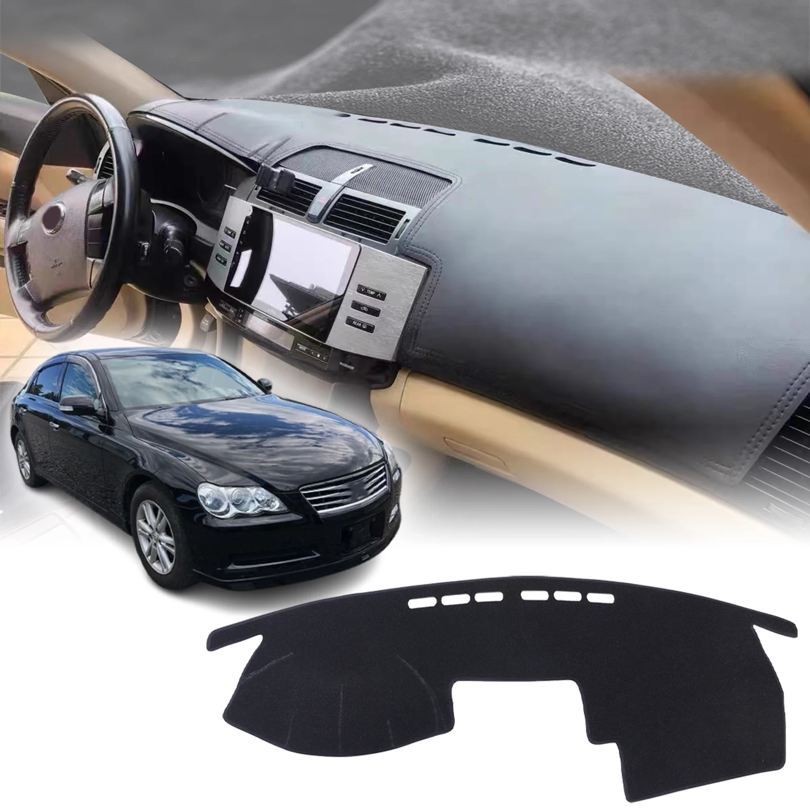 

fit for Toyota Mark X 2004 2005 2006-2018 MARKX Dashmat DashMat Sunshade Dashboard Cover Pad Protective Carpet Car Accessories
