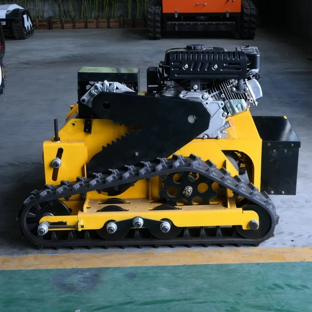 الزاحف التحكم عن بعد جزازة العشب روبوت صفر دوران القاطع لجزازة المنحدرات الشديدة