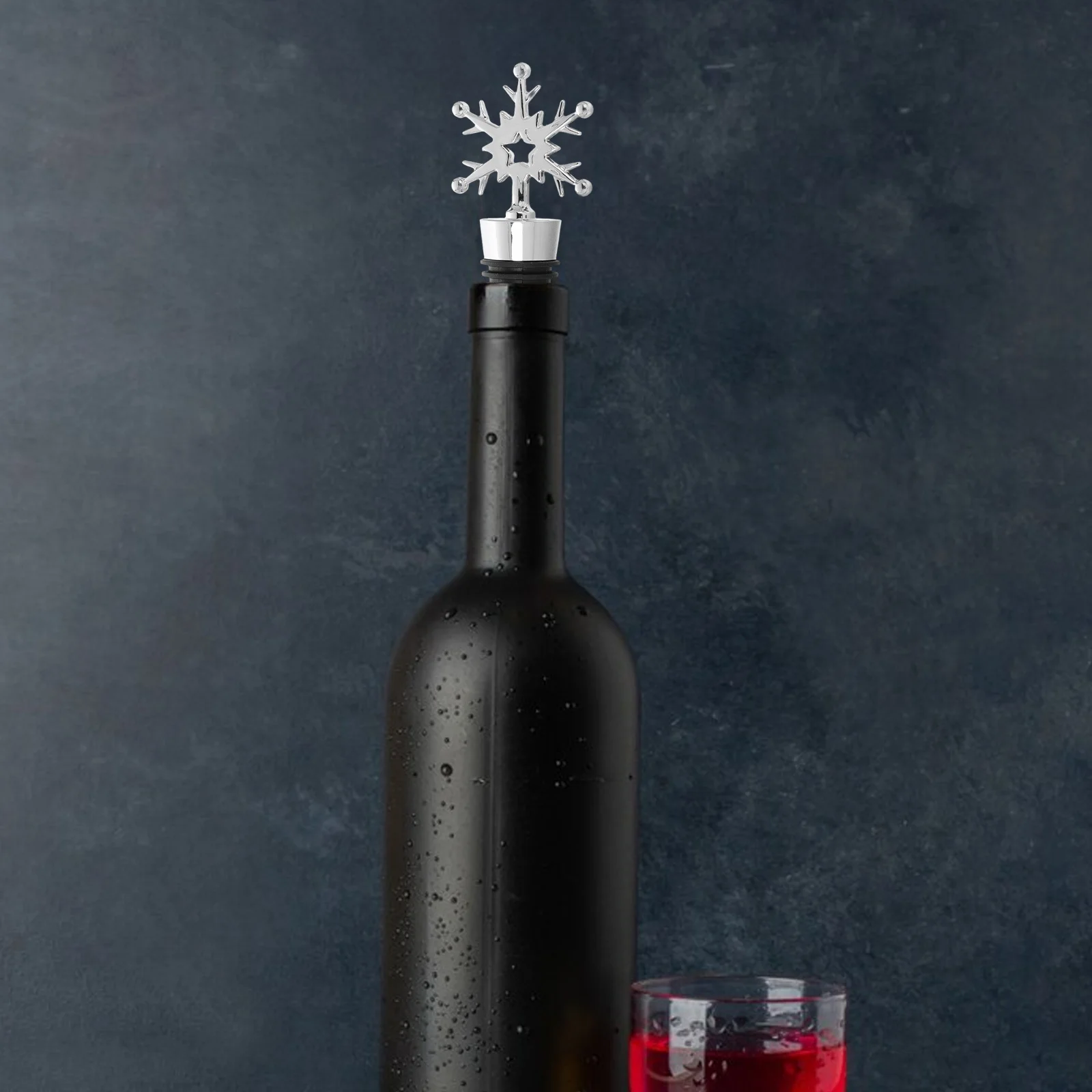 4 шт. серебряные пробки для бутылок вина в форме снежинки из нержавеющей стали, прочные герметичные уплотнительные украшения для вечеринок