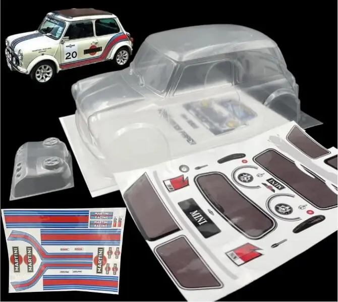 R/C モデルカー クラシック ミニ クーパー S クリアボディシェル +