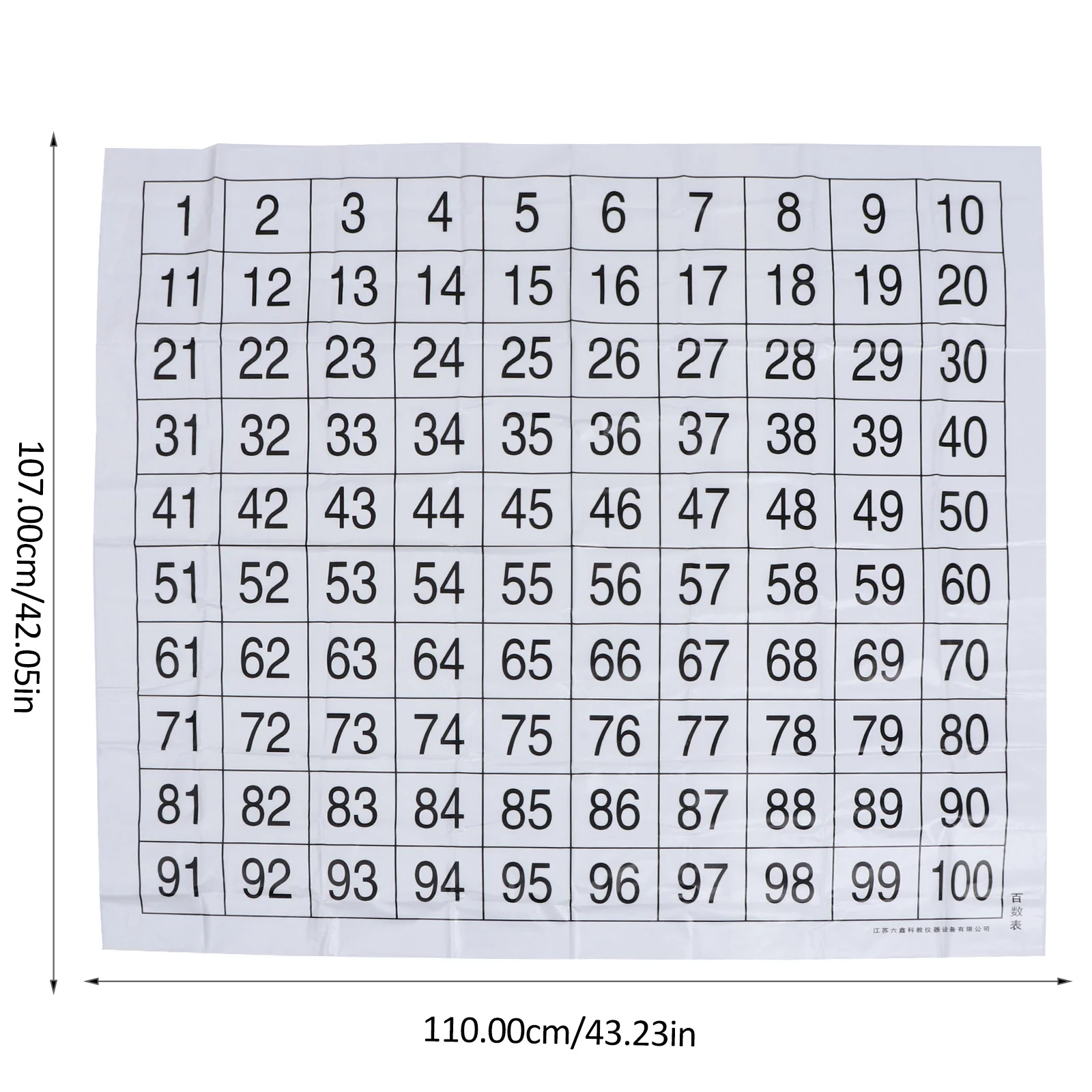 1Set Numbers Wall Chart 1-100 Educational Learning Poster for Preschool Kids Child Intelligence Development Numbers Map