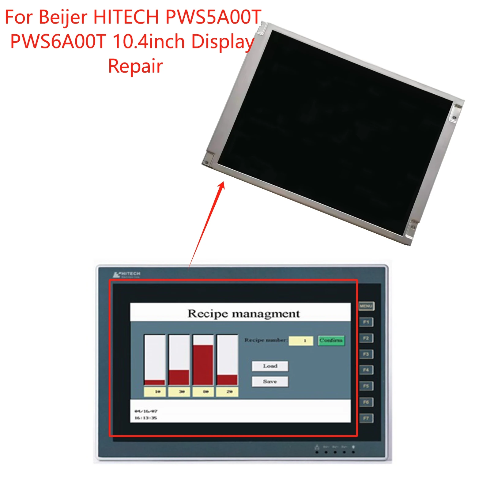 New 10.4inch Industry TFT-LCD Display for Beijer HITECH PWS6A00T-N PWS6A00T-P PWS5A00T-P PWS5A00T-N Repair