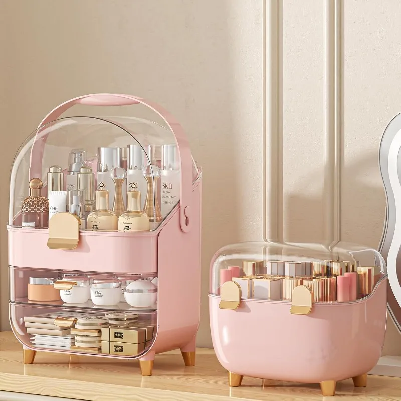 

Makeup Organizer, Skincare Holder Bathroom Counter Organizer, Storage Box Cosmetic Display Cases, Teen Girl Gifts Trendy Stuff