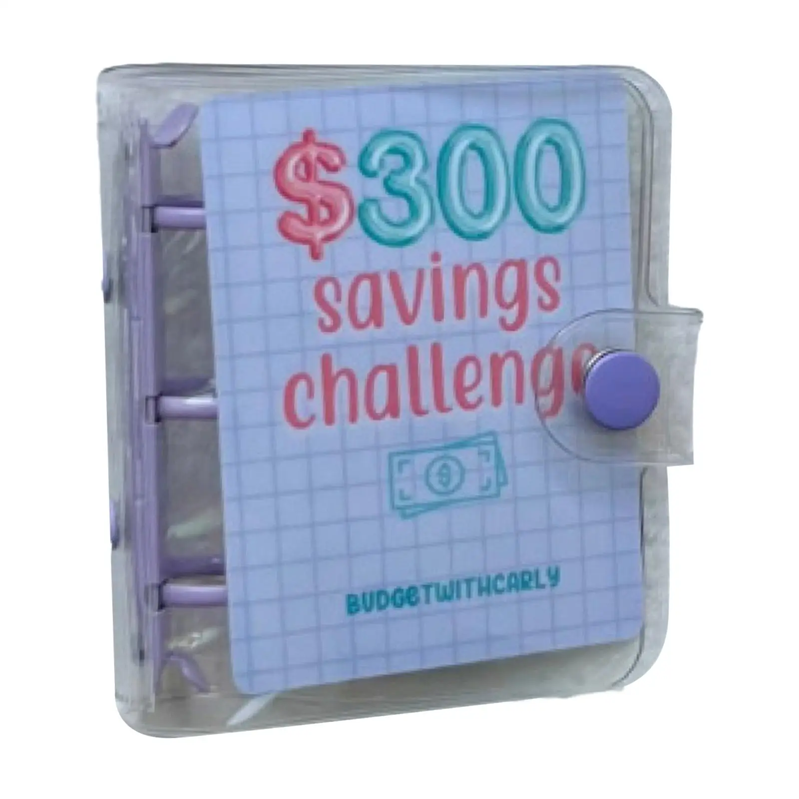 PVC Saving Challenge Binder, planejador de dinheiro do orçamento, maneira divertida de economizar para orçamento, pessoal salvar e gestão