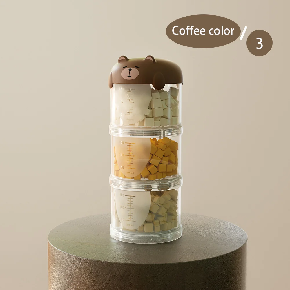 

2/1 Pcs Portable Plastic Multi-Layer Cat Food Box Cute Dog Snacks Storage Sealed Pet Packing for Pets Stackable Jar Bottle Snack