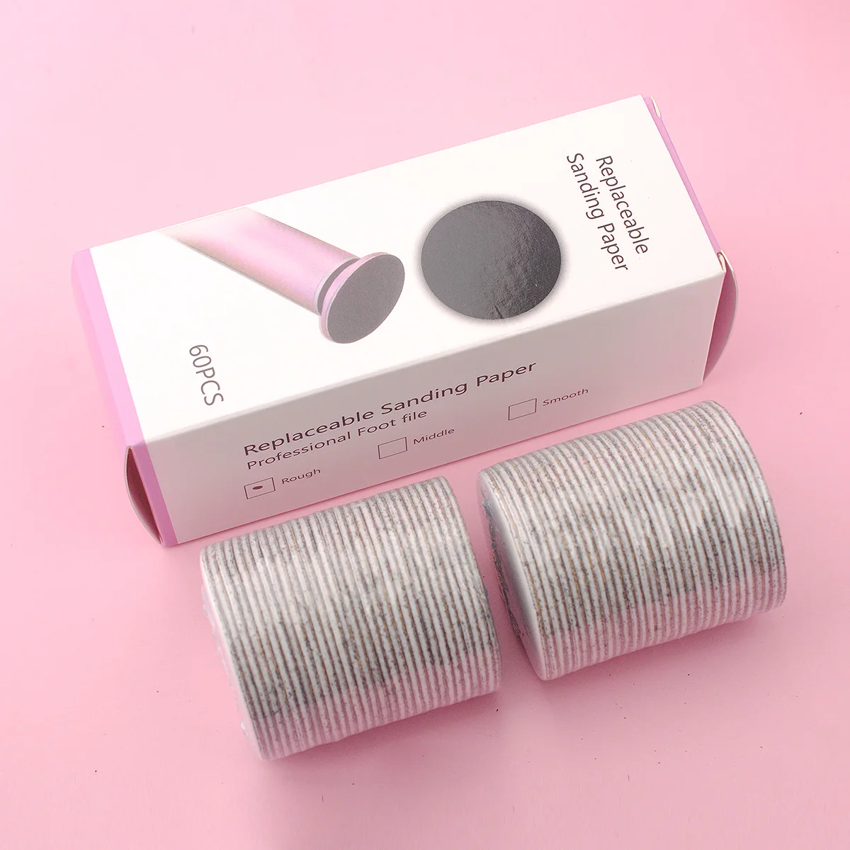 43mm 60pcs/Box Foot Dead Skin Sandpaper For Electric Nail File Cuticle Callus Replaceable Sanding Paper Professional Pedicure image 3