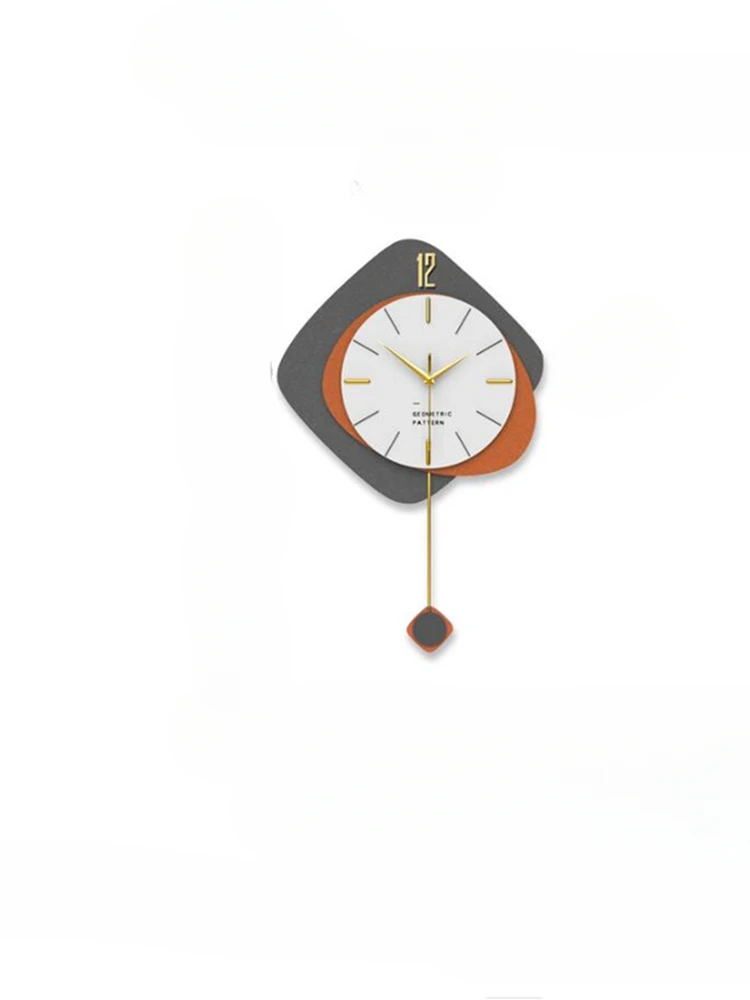 

Swing Wall Clock for Living Room, Nordic Three-storey Hanging Clock, Home Decoration, Silent 3D Clocks, Light, Luxury