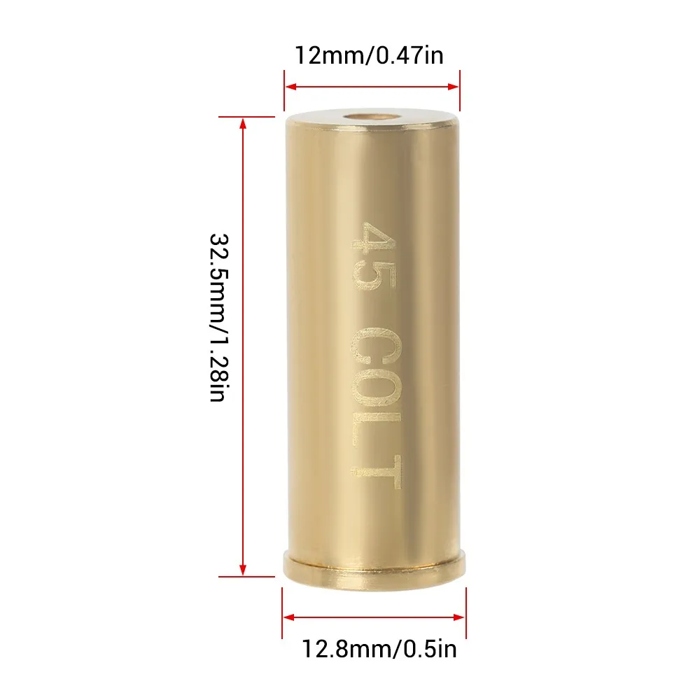 Tattico.45 Colt Bore Sight Cartuccia laser Bore Sighter Shot Gun Boresighter Lazer Zeroing per la regolazione del cannocchiale Accessorio per pistola