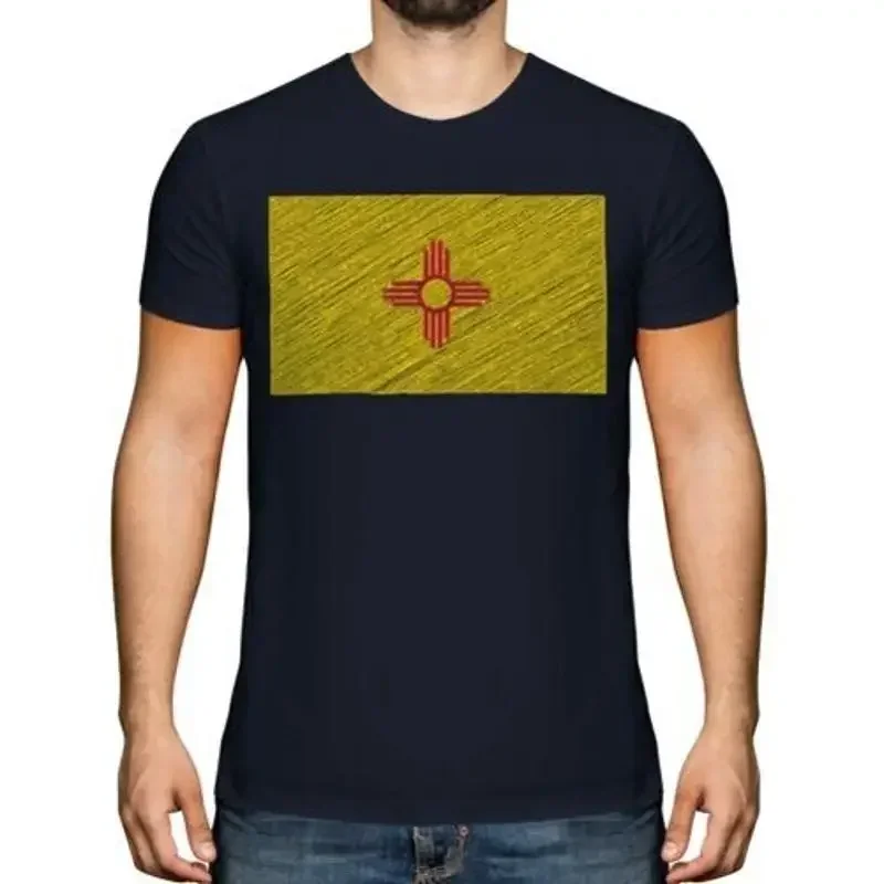 Neu Mexico Zustand Scribble Flagge Herren T-Shirt Geschenk Fußball